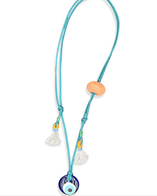 COLLIER GRECE BLEU